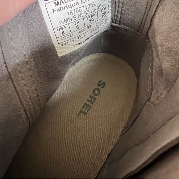 ⭐️ Sorel Women's Evie Gray Waterproof Wedge Ankle Booties Size 8 - Picture 14 of 14